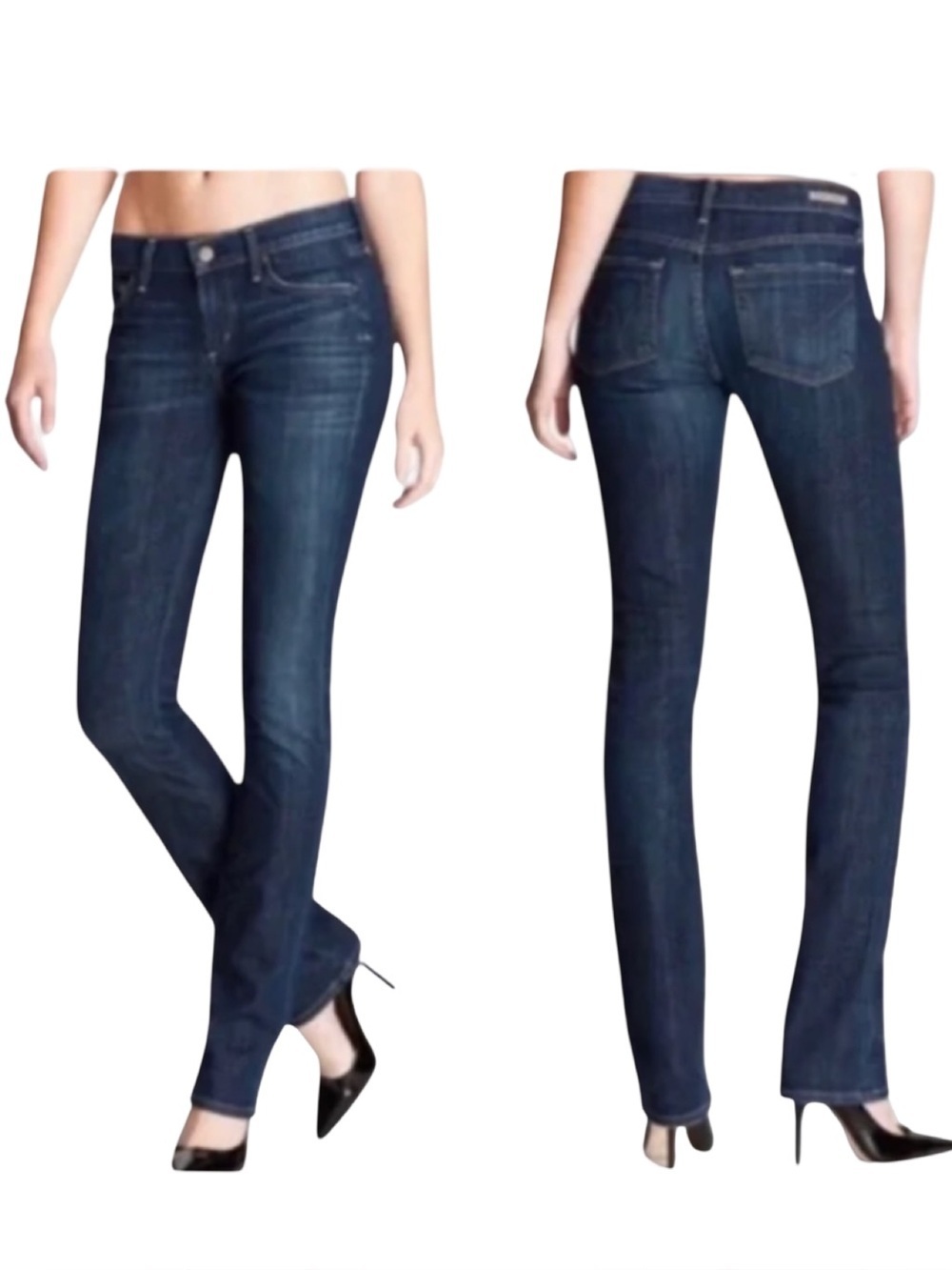 CITIZENS OF HUMANITY Ava Low Rise Straight Dark Denim Jeans With Stretch Size 28